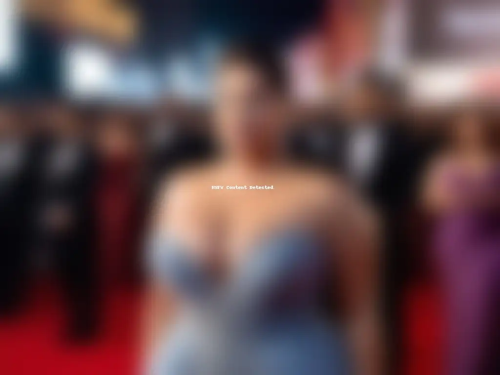 Actriz plus size deslumbra en alfombra roja con elegancia y confianza Una actriz de tallas plus size deslumbra en la alfombra roja de un estreno cinematográfico, reflejando elegancia y autoconfianza