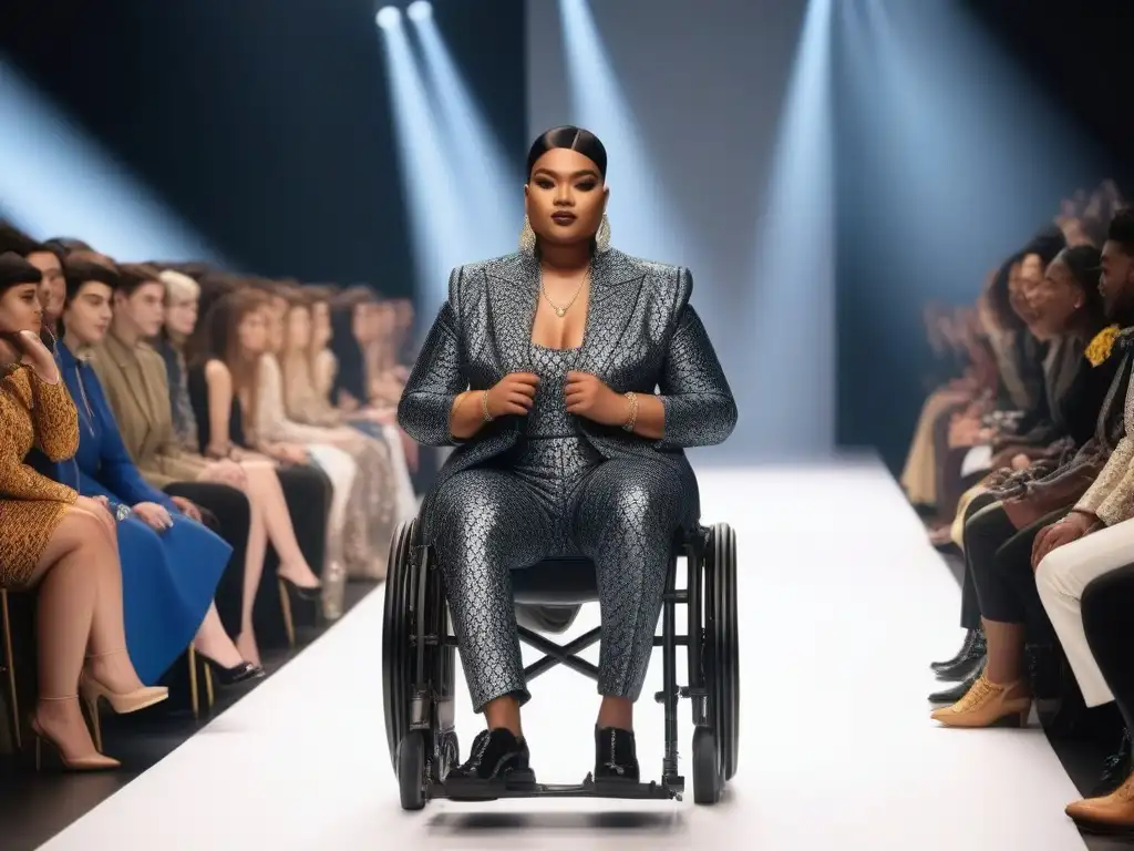 Desfile inclusivo: diversidad y empoderamiento Adolescentes con diversidad desfilan con moda inclusiva, mostrando autoestima y diversidad en la pasarela