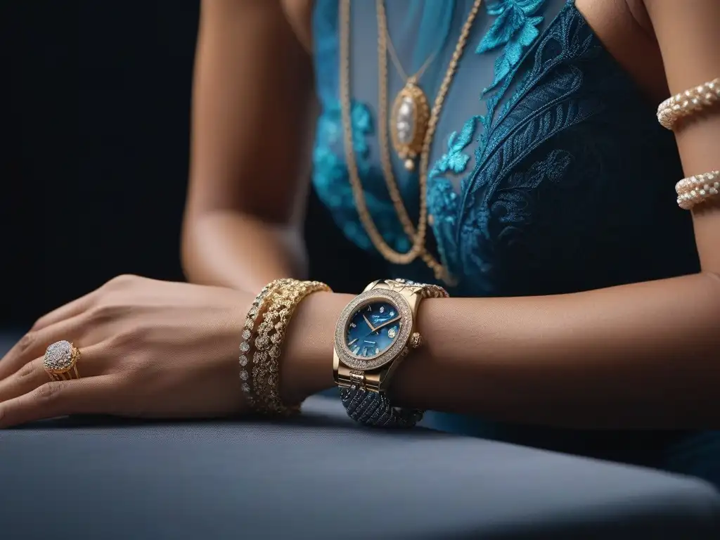 Exquisita diversidad: joyas de lujo en elegante sesión fotográfica Exhibición de accesorios moda alta gama inclusiva en elegante estudio moderno