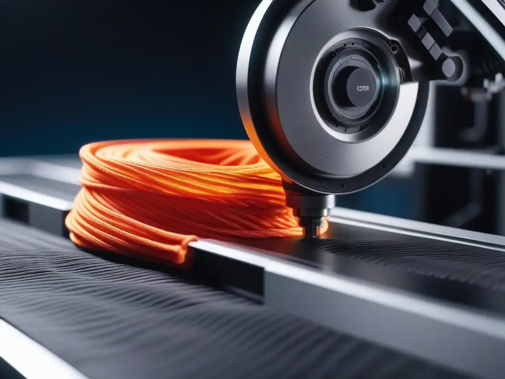 Avanzada tecnología en moda inclusiva: tejidos innovadores 3D se entrelazan con precisión en un estudio de diseño de alta tecnología