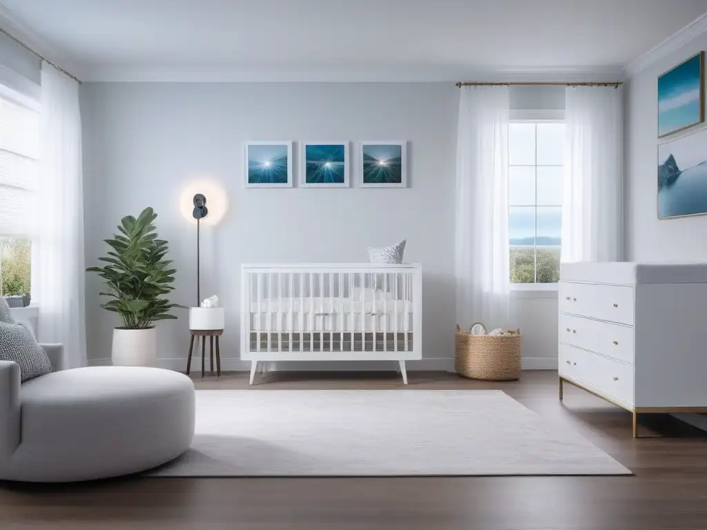 Automatización inteligente para guardería: tecnología y estilo para tu bebé Disfruta los beneficios de gadgets de lujo en la automatización del hogar en una moderna guardería inteligente y elegante