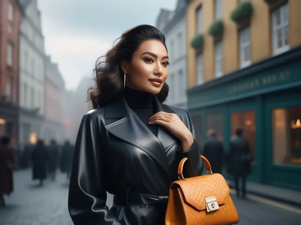 Mujeres seguras con bolsos de diseñador en la ciudad Bolsos de diseñador para todas: Mujeres seguras y diversas con elegantes bolsos, en una calle urbana moderna