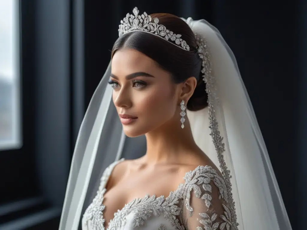 Tienda de accesorios nupciales: lujo y sofisticación para tu boda Una boutique de accesorios de boda de lujo inclusivos con tiaras, velos, joyería y clutch, en un ambiente acogedor y elegante
