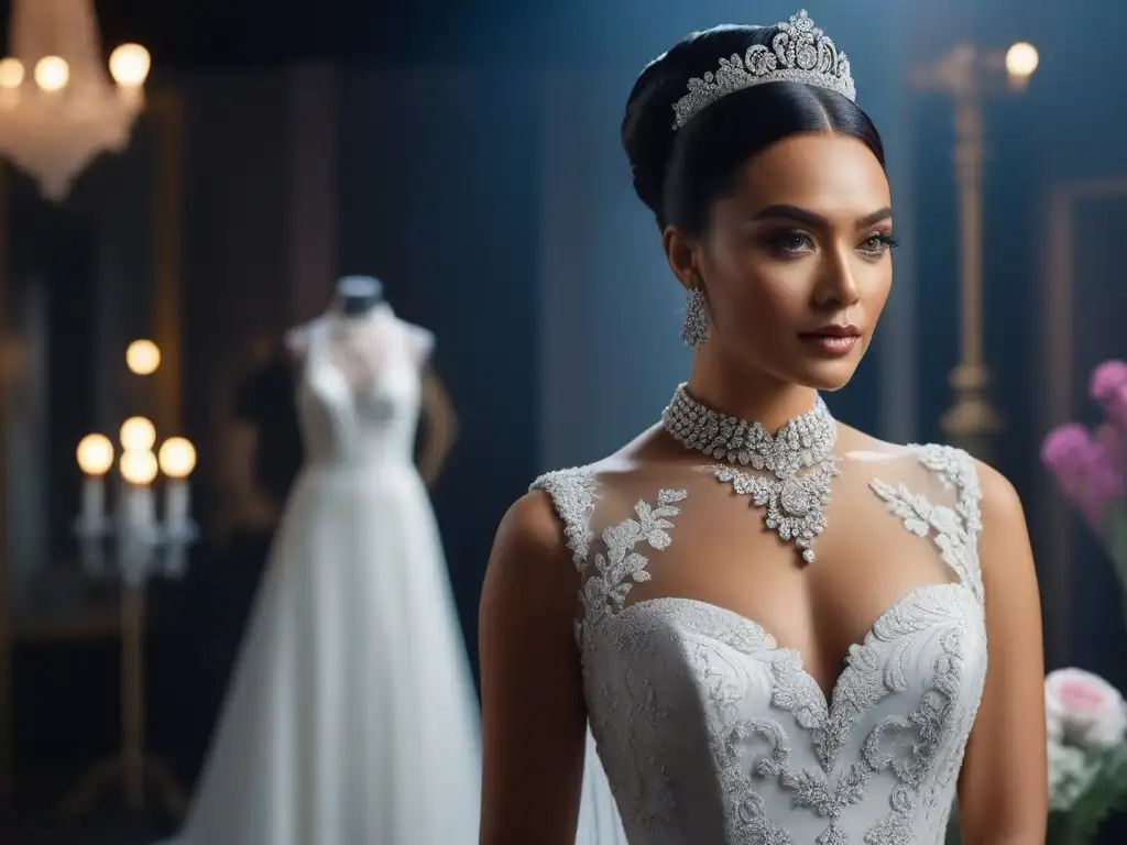 Tienda nupcial inclusiva: trajes elegantes para todos Una boutique nupcial moderna e inclusiva con vestidos de novia para novios trans