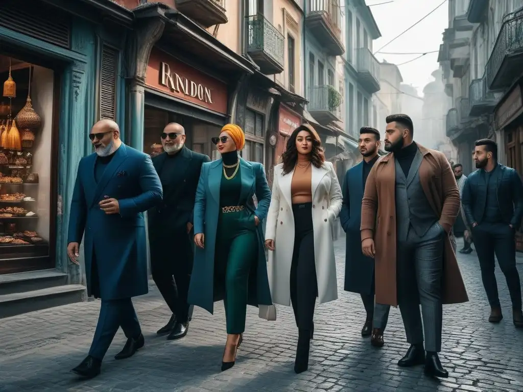 Moda inclusiva en las calles de Estambul: diversidad y estilo único Una bulliciosa calle de Estambul con moda inclusiva para todos cuerpos