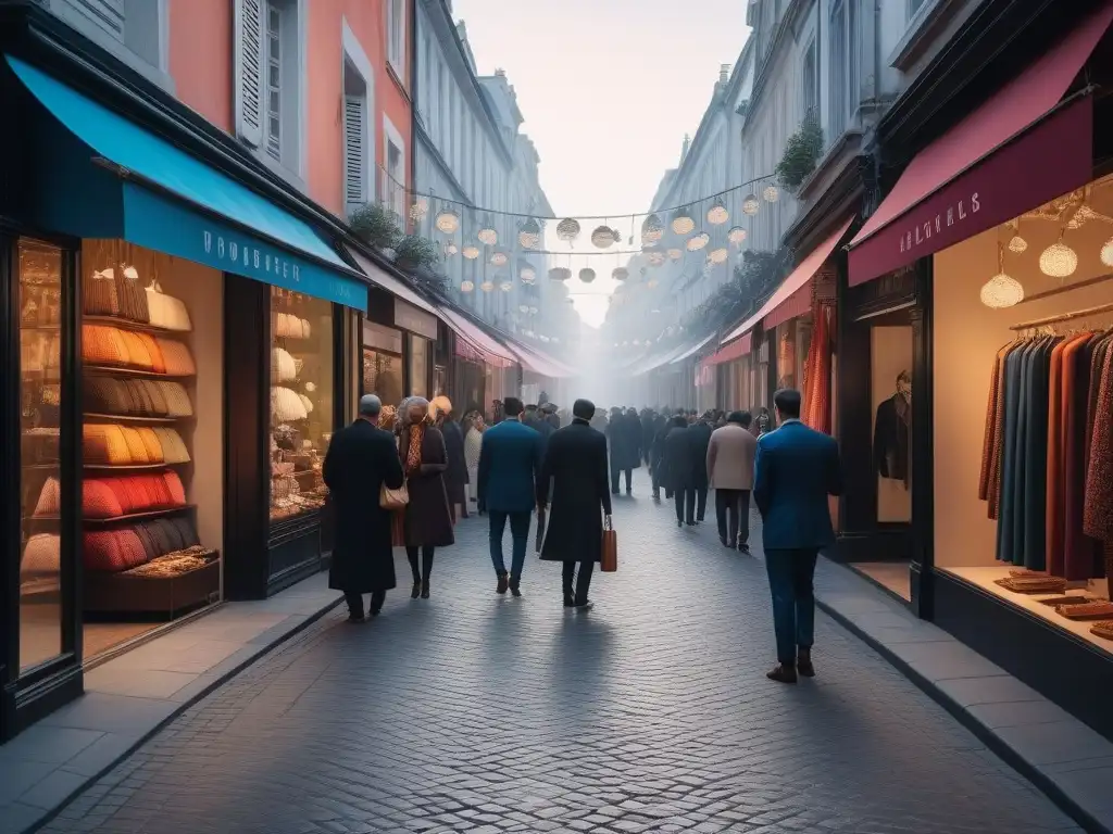 Moda inclusiva: Calles llenas de diversidad y color en la ciudad Un bullicioso y vibrante destino de compras grupales con moda diversa para todos, en una ciudad cosmopolita