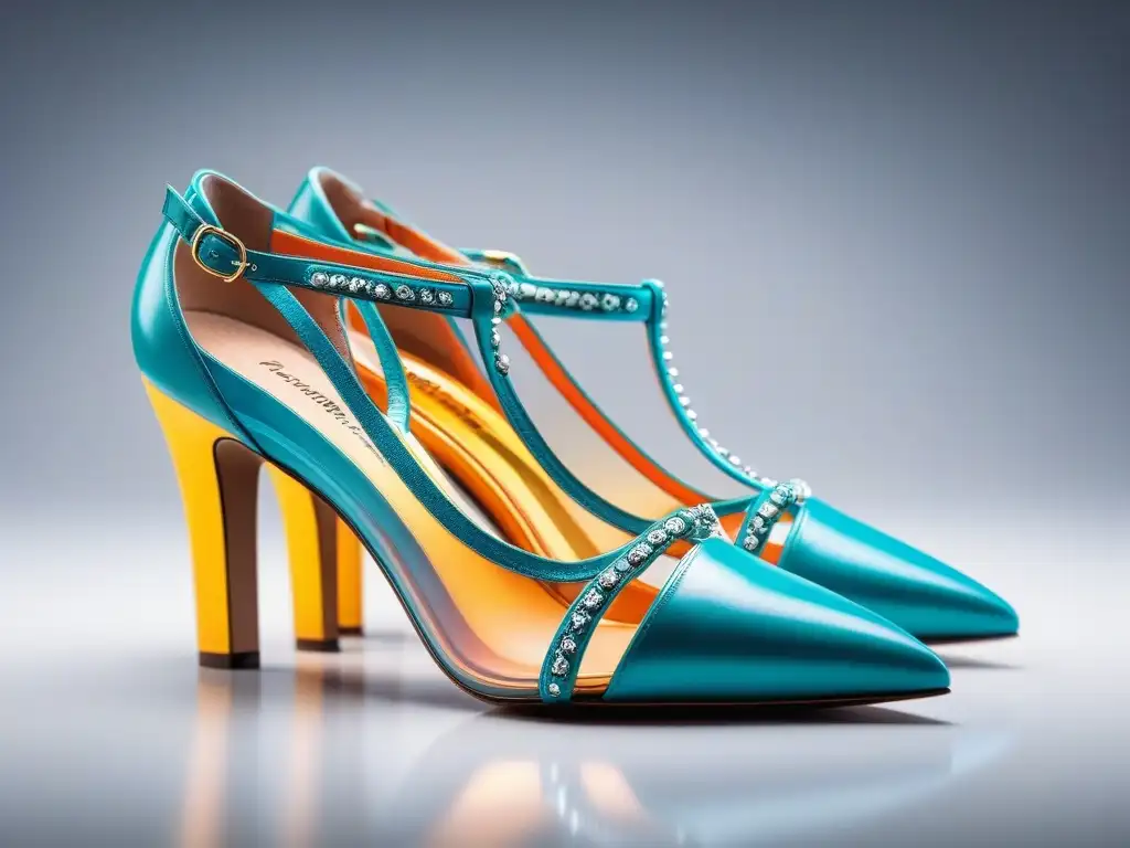 Zapato de tacón moderno para pies pequeños, detalle ultra elegante Calzado elegante para pies pequeños, detallado y moderno con acabado brillante