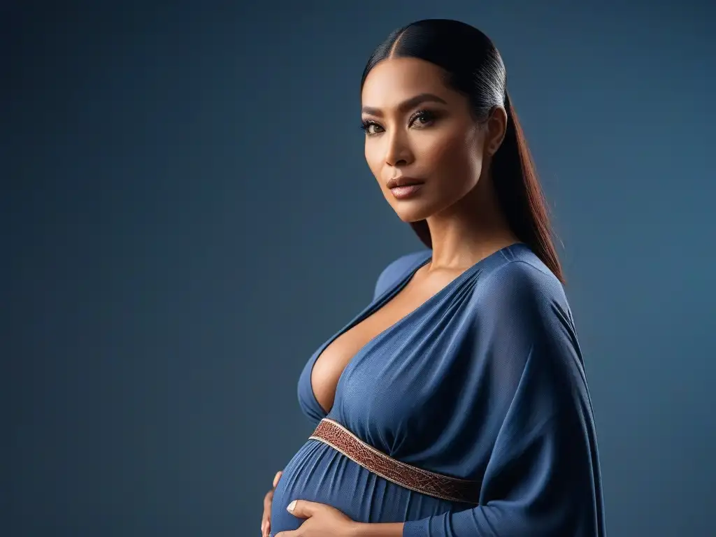 Moda maternal inclusiva: embarazadas diversas y elegantes Celebración de diversidad en moda maternidad con modelos de diferentes etnias y estilos, mostrando confianza y empoderamiento