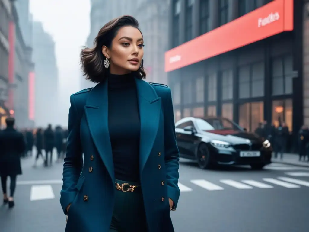 Ícono de la moda petite deslumbrando en la ciudad Una celebridad petite deslumbra con su estilo en la ciudad