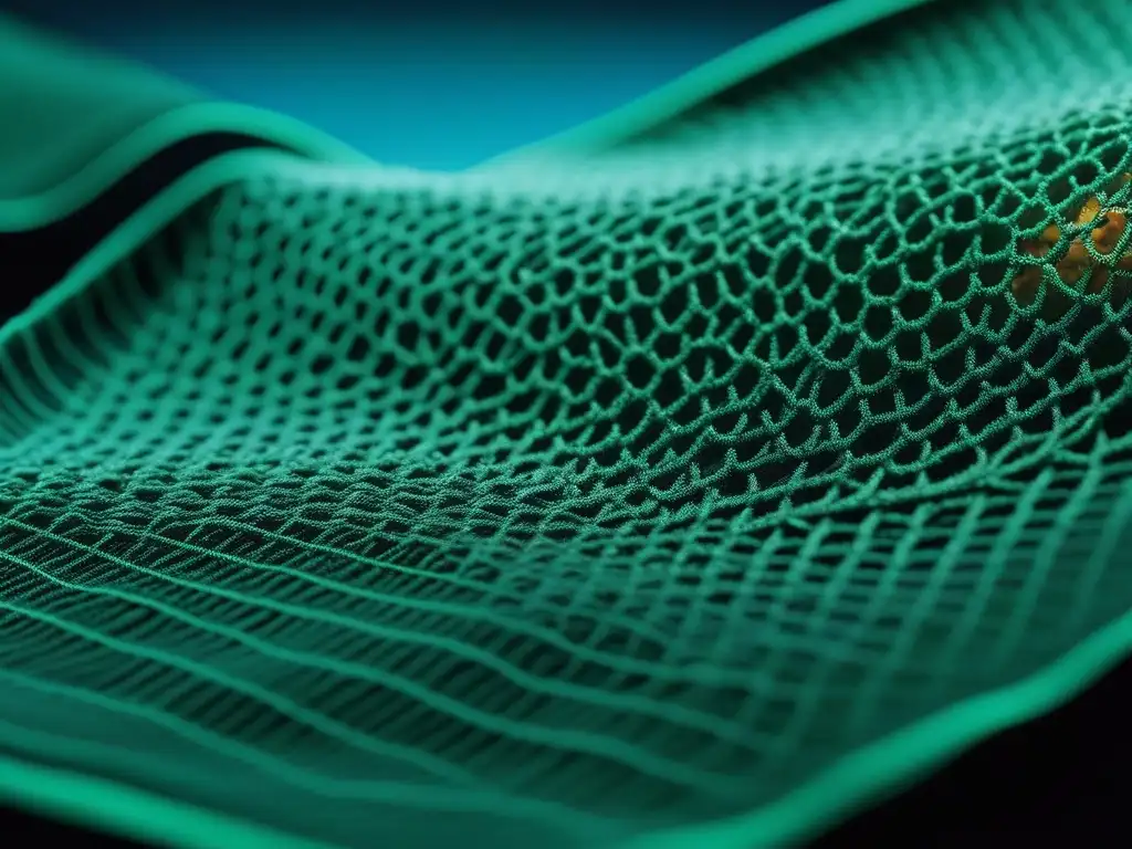 Fibras textiles sostenibles: innovación biotecnológica en laboratorio Transformación de células vegetales en fibras textiles sostenibles mediante biotecnología en un laboratorio futurista