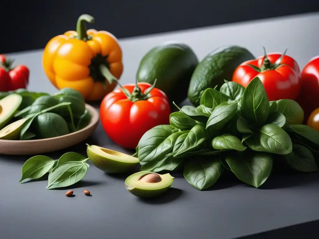 Encantadora cocina saludable con alimentos frescos y coloridos Una cocina moderna con alimentos frescos y organizados