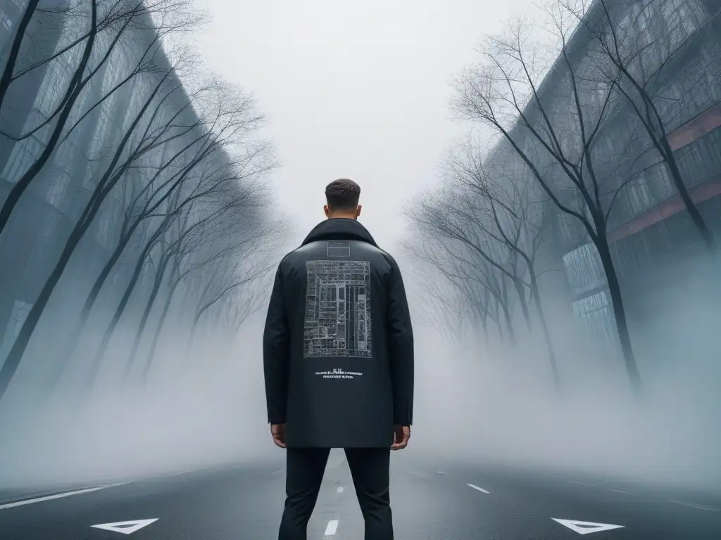 Colaboración ecofuturista entre marcas sostenibles Colaboraciones marcas moda sostenible: Fusión de diseños ecoinnovadores en ciudad futurista