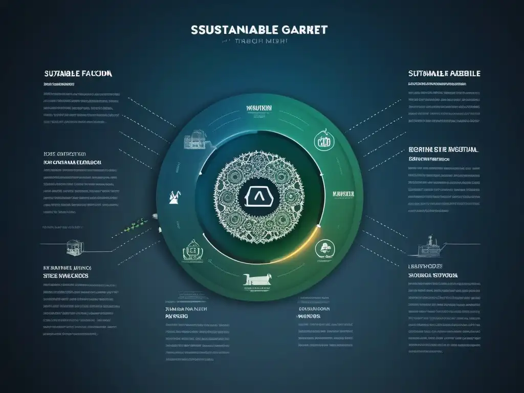 Infografía detallada del ciclo de vida de una prenda sostenible Colorida guía compras moda sostenible, detallando ciclo vida prendas desde origen hasta reciclaje, con prácticas eco