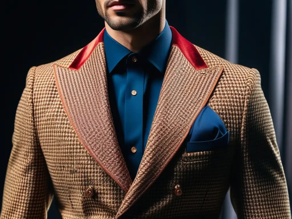 Elegante outfit masculino: mezcla de estampados y texturas Un conjunto de moda masculina inclusiva que combina patrones y texturas de forma creativa y elegante