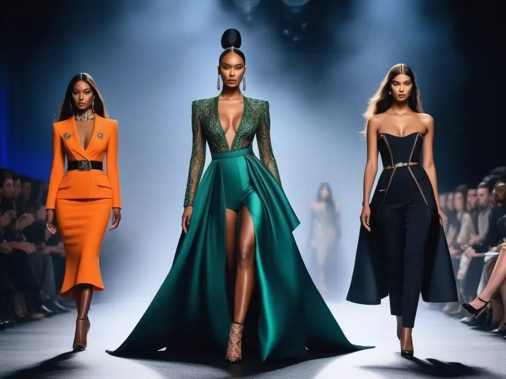 Desfile de moda inclusivo y empoderador con modelos de alta costura Desafíos moda ser tall superar: modelos diversas desfilan con elegancia y empoderamiento en pasarela de moda inclusiva y diversa