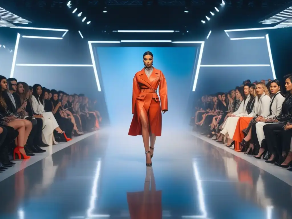 Desfile inclusivo: moda futurista con diversidad y estilo Desfile digital de moda inclusiva: modelos de tallas especiales, diversas etnias y habilidades, luciendo atuendos únicos y estilosos