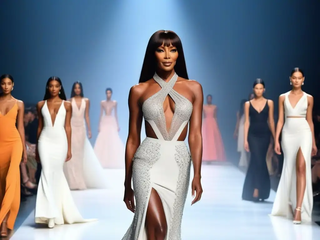 Desfile de moda inclusivo con Naomi Campbell liderando la diversidad Naomi Campbell lidera desfile diverso, celebrando belleza y moda inclusiva
