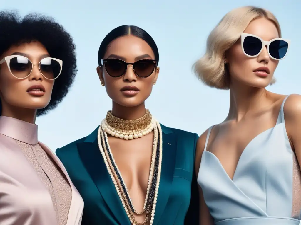 Empoderamiento y diversidad: modelos de moda con accesorios exclusivos Un desfile diverso de modelos de moda, con accesorios de alta gama inclusivos