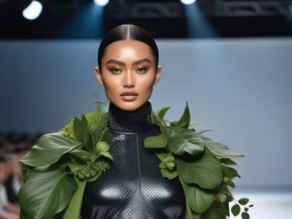 Desfile ecofriendly: moda sostenible para todos los cuerpos Desfile ecofriendly con modelos de todos los cuerpos desfilando con prendas de fibras biodegradables