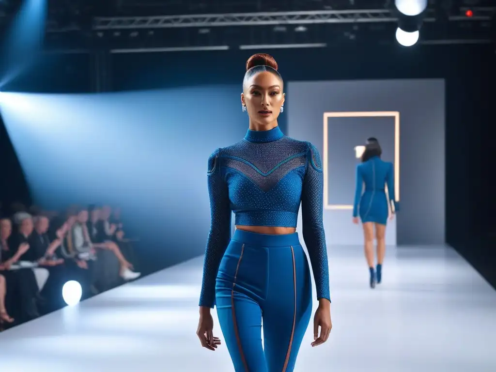 Desfile inclusivo de moda adaptativa: futuro de la moda accesible Desfile futurista de moda adaptativa inclusiva y diversa con modelos seguros de sí mismos luciendo piezas únicas