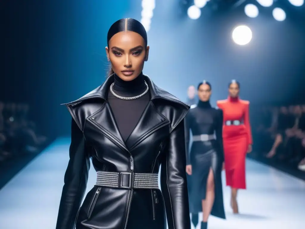 Desfile futurista de moda adaptativa con diversidad de modelos en 8k Desfile futurista de moda adaptativa inclusiva y diversa con modelos únicos y coloridos