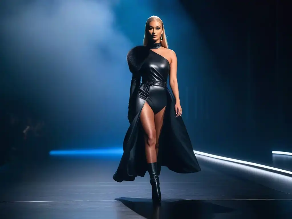 Desfile de moda inclusiva: innovación y diversidad en la pasarela futurista Desfile futurista de moda adaptativa para todos, con diseños innovadores para diversos cuerpos y capacidades
