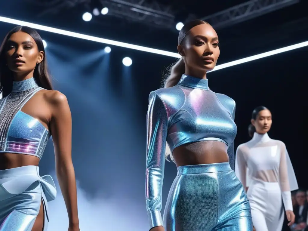 Desfile futurista de moda adaptativa 2023: innovación y diversidad Desfile futurista de moda adaptativa 2023 tendencias inclusivas con modelos diversos y diseños vanguardistas