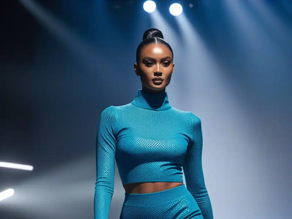 Un desfile futurista con moda inclusiva tejidos innovadores 3D, celebra la diversidad y la individualidad de modelos de todas las edades y géneros