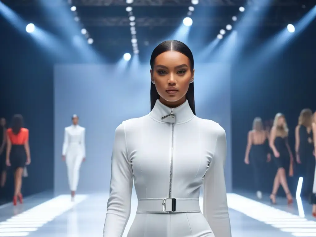 Desfile Futurista: Moda Sostenible e Inclusiva en 8k Desfile futurista de moda inclusiva y sostenible