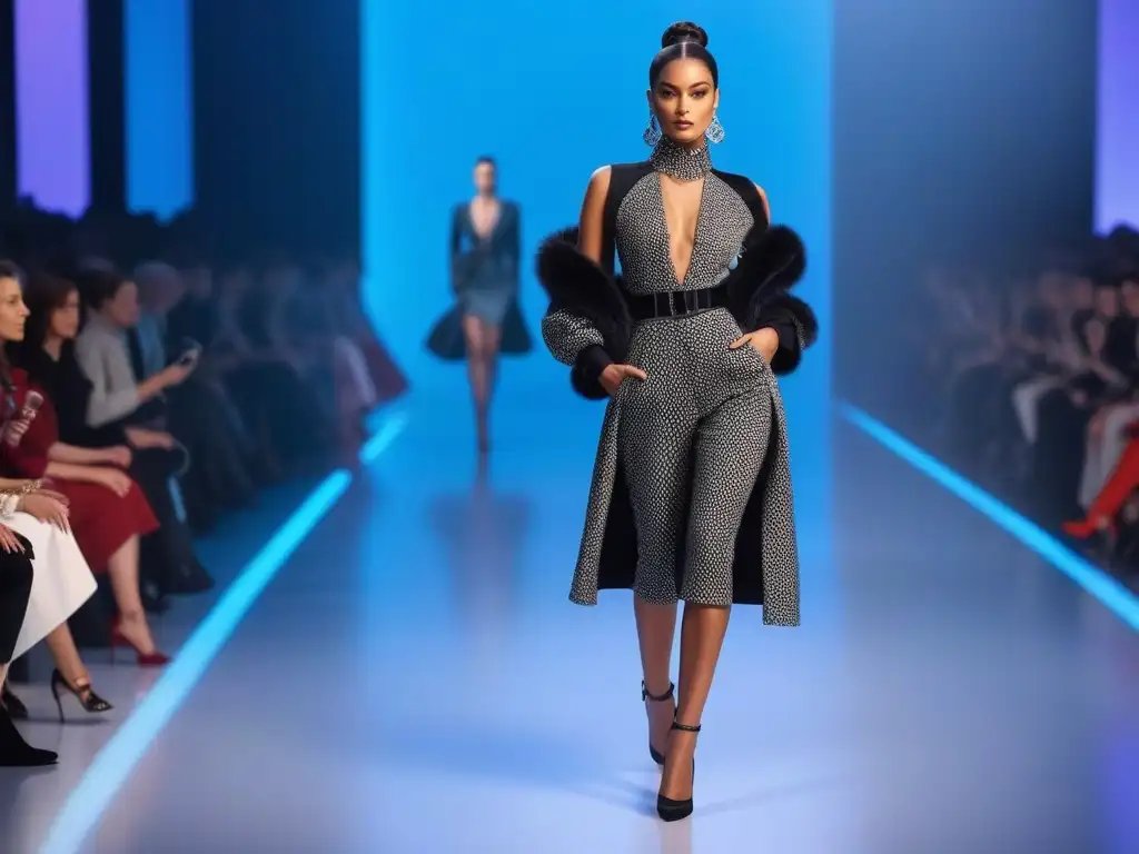 Desfile de moda inclusivo: mujeres pequeñas lucen con confianza Un desfile futurista de moda inclusiva para mujeres petite, con diseños chic y empoderamiento individual