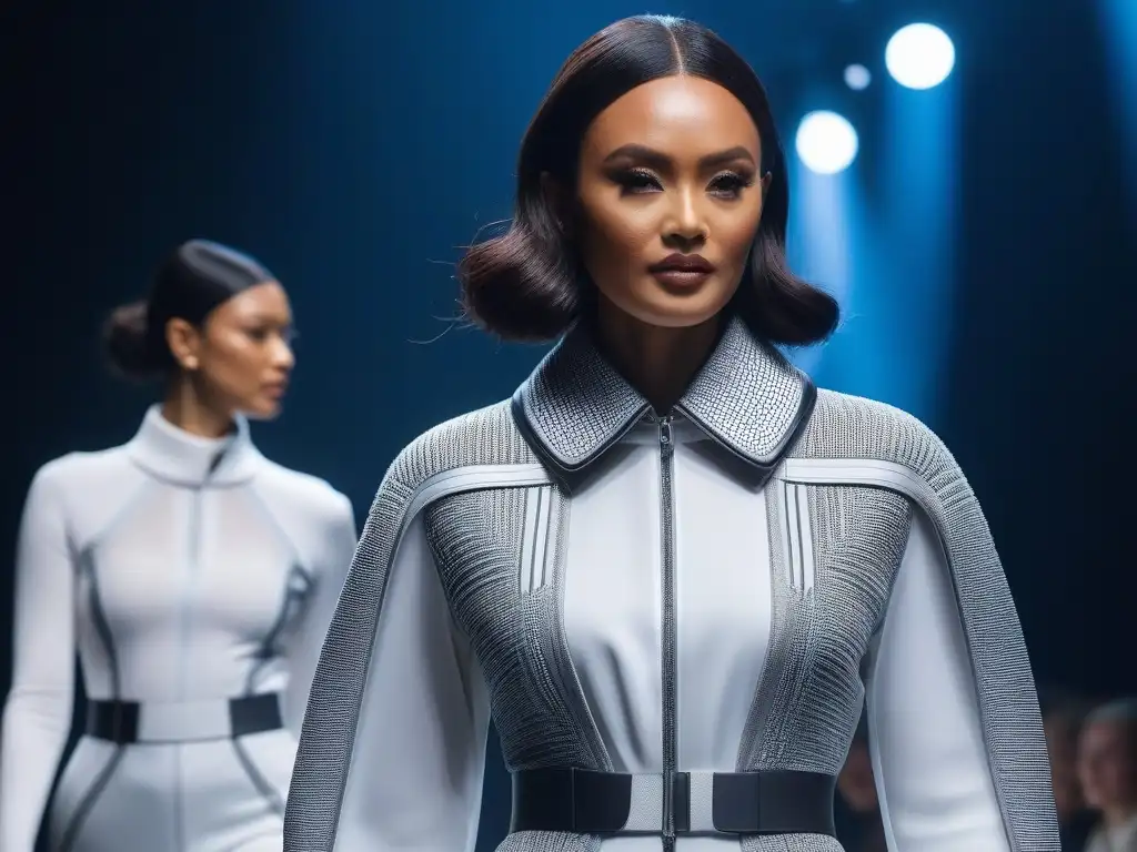 Desfile inclusivo de moda adaptativa: innovación y diversidad Desfile futurista de moda inclusiva con ropa adaptativa para todos cuerpos