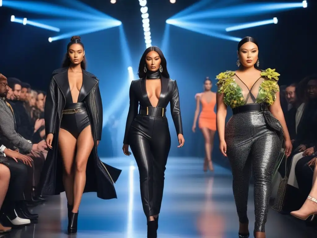 Desfile inclusivo: moda vanguardista para todos los cuerpos Desfile futurista de moda inclusiva para tallas especiales