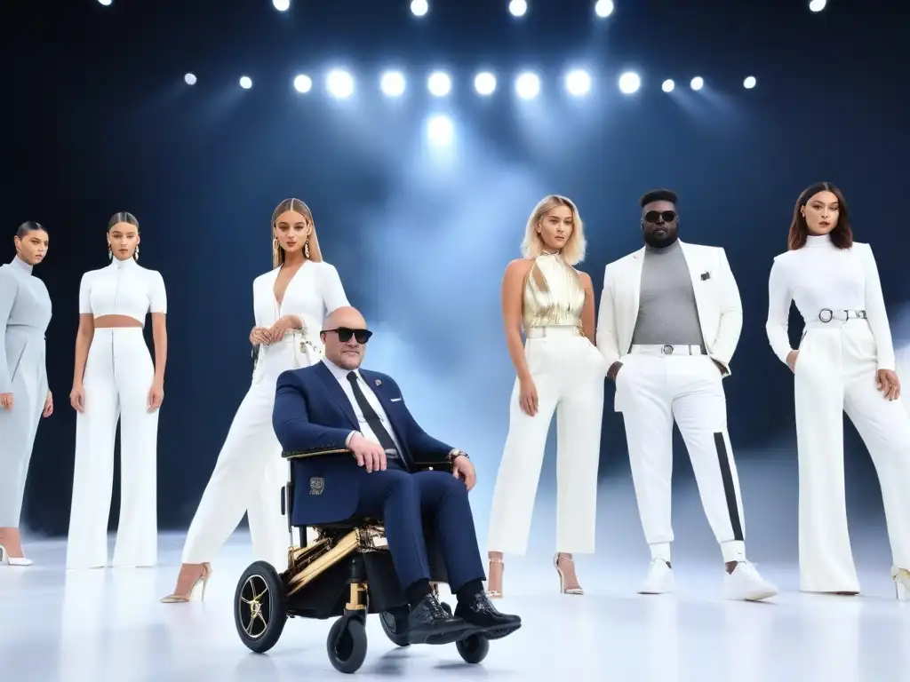 Desfile inclusivo: moda tecnológica para personas con discapacidad Un desfile futurista de moda inclusiva para todos con elegancia y sofisticación