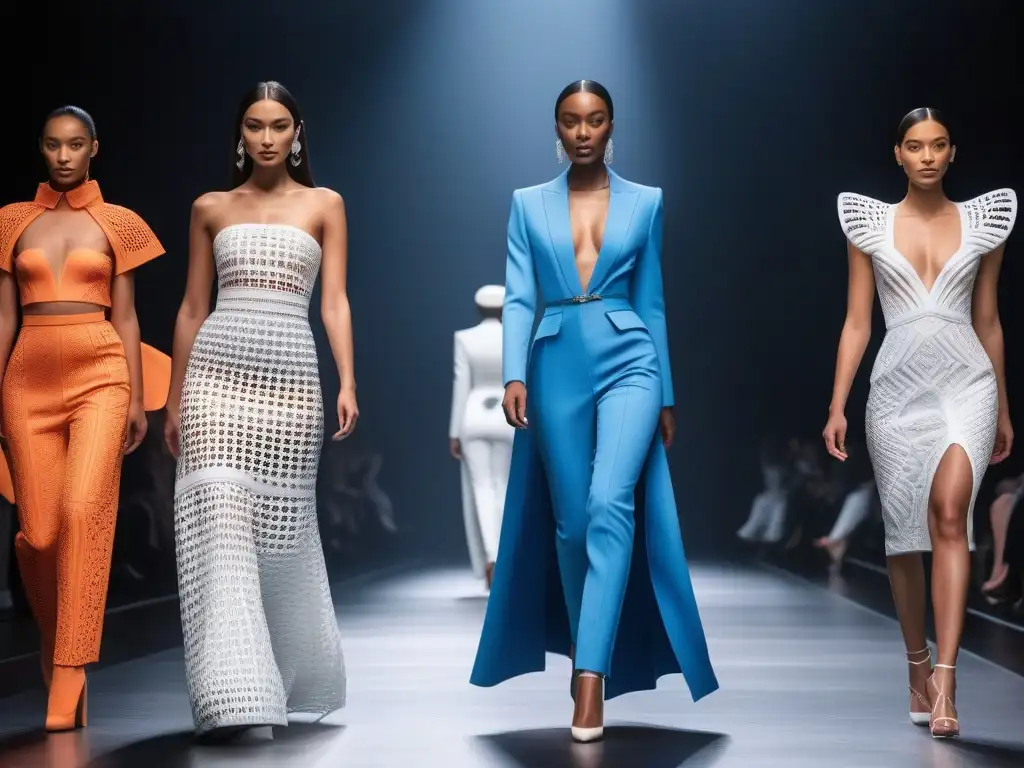 Desfile futurista de moda 3D: innovación inclusiva Desfile futurista de moda inclusiva impresión 3D innovación con modelos seguros y estilos únicos
