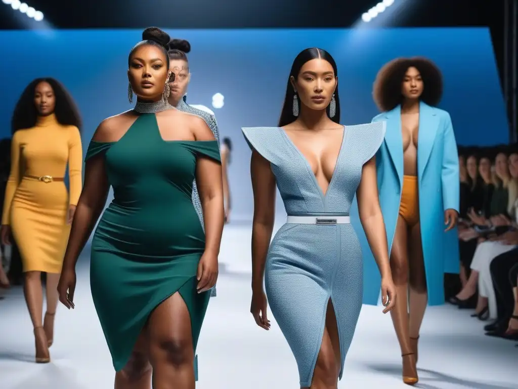 Desfile de moda sostenible: diversidad, innovación y empoderamiento Un desfile futurista de moda sostenible para todos cuerpos, con diversidad y empoderamiento