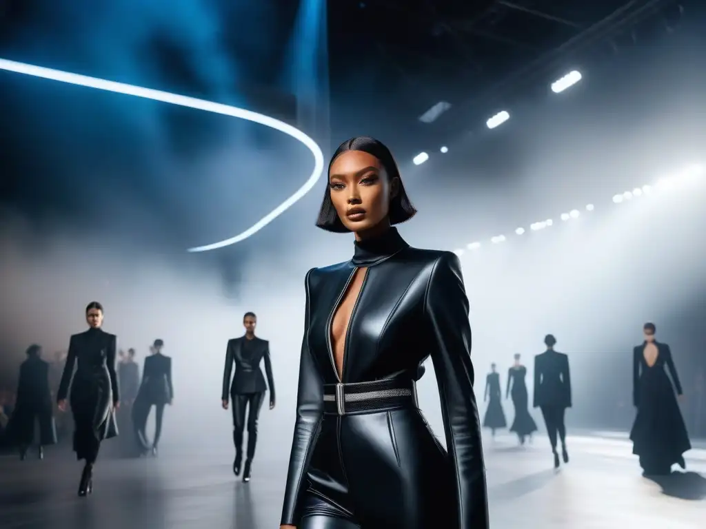 Desfile futurista de moda para personas altas: tendencias 2023 Desfile futurista de modelos altos con las mejores marcas de moda tall 2023, irradiando confianza y vanguardia
