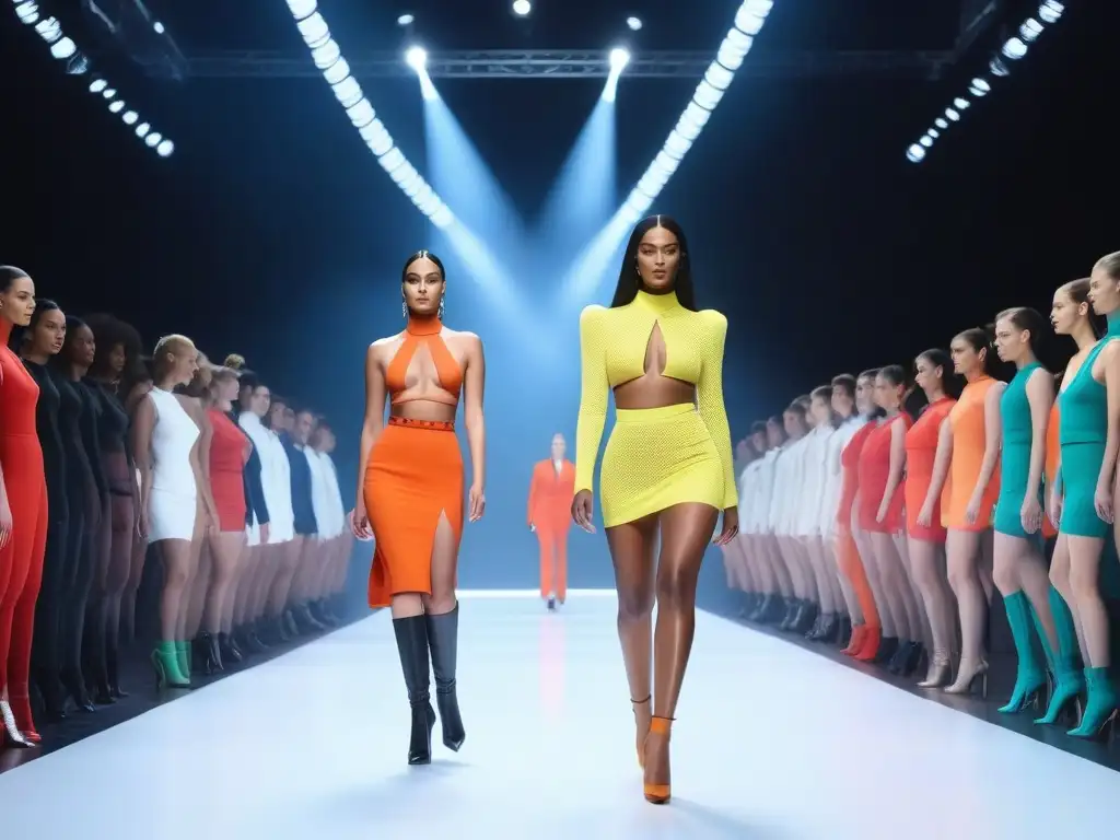 Desfile futurista: diversidad y empoderamiento en la moda Desfile futurista con modelos diversos y moda de nicho inclusiva personalizada