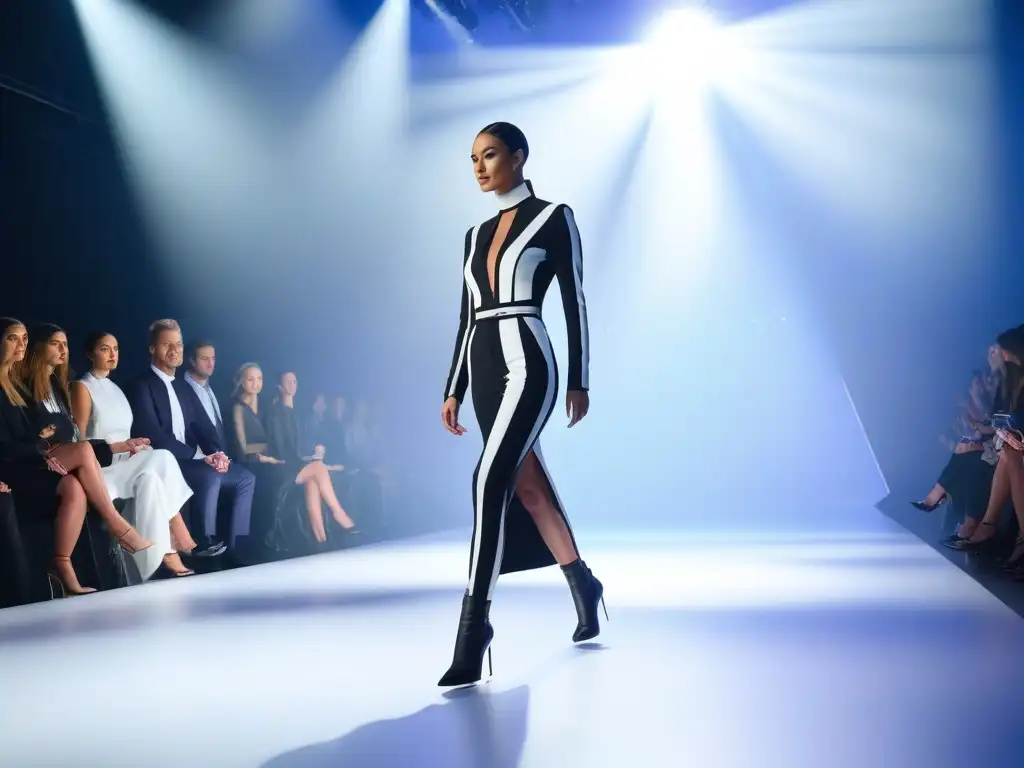 Desfile futurista de moda adaptativa: innovación y estilo Desfile futurista de modelos con ropa adaptativa, fusionando tecnología y estilo