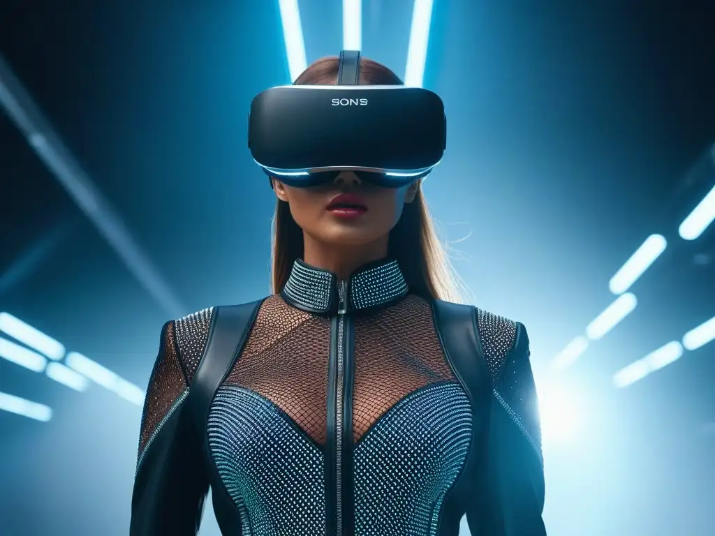 Desfile futurista en realidad virtual: moda digital avantgarde Desfile futurista en realidad virtual con moda digital vanguardista