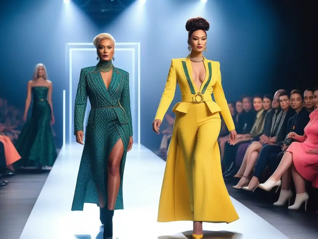 Desfile de moda inclusivo y vibrante: modelos empoderados en pasarela Desfile inclusivo de moda adaptativa en eventos destacados