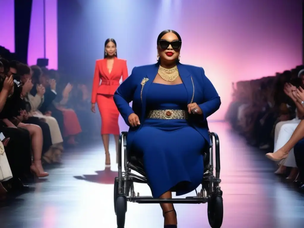 Desfile inclusivo: Moda diversa y empoderadora Desfile inclusivo de moda diversa con modelos de todas las tallas y etnias, inspirando a una audiencia emocionada