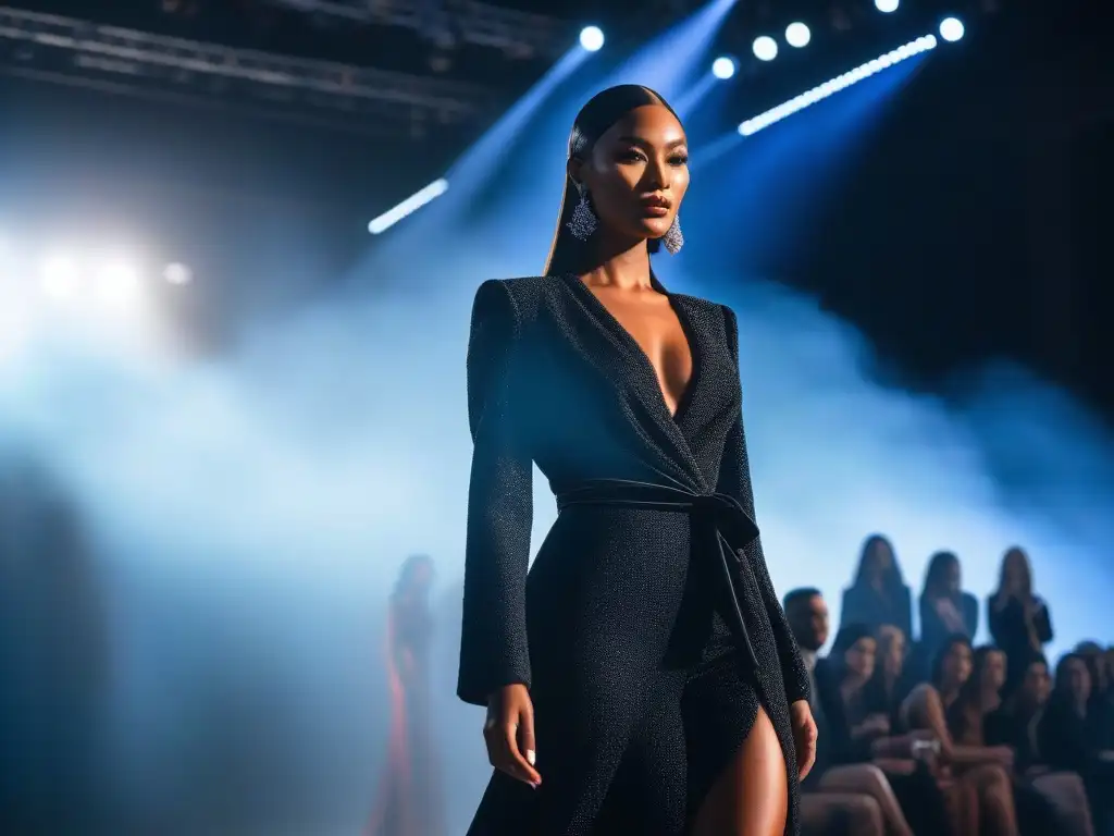 Desfile inclusivo de moda de lujo: diversidad de modelos y estilos Desfile inclusivo de moda de lujo con modelos diversos en un elegante evento, destacando la diversidad y la inclusión
