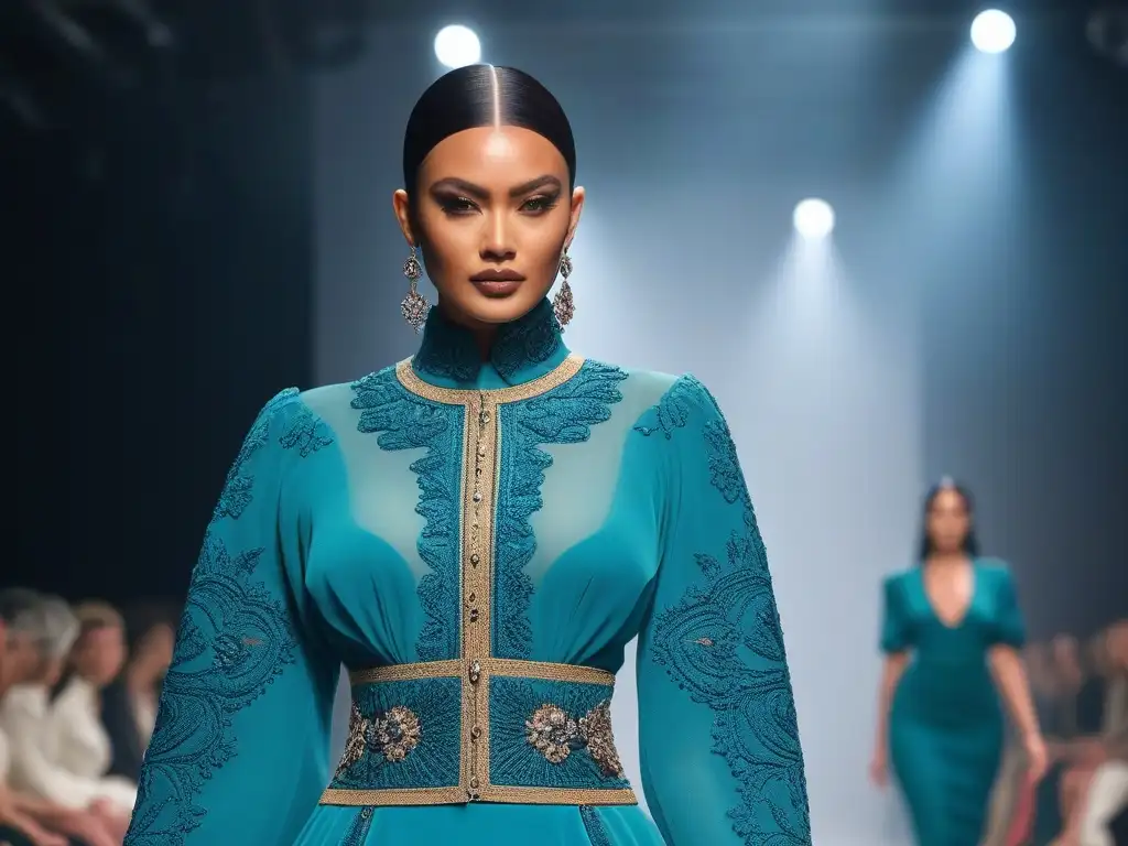 Desfile inclusivo y vibrante: moda diversa en la pasarela Desfile inclusivo de moda con modelos de diferentes cuerpos luciendo diseños vanguardistas