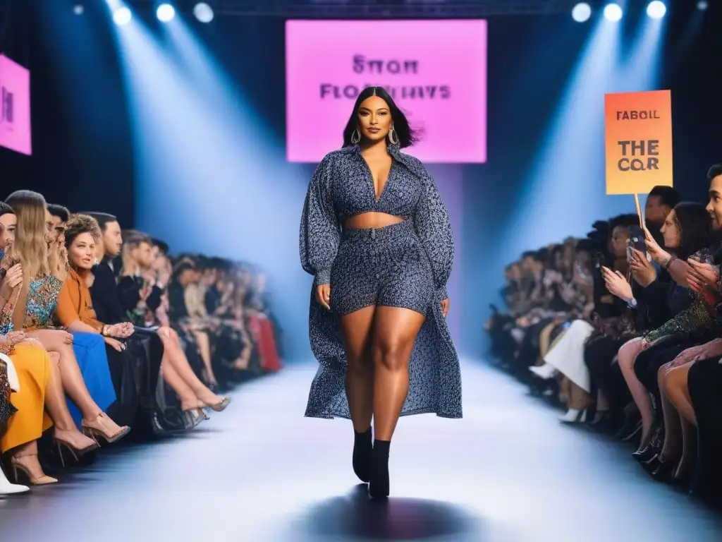 Desfile inclusivo: moda diversa y empoderada Desfile inclusivo con modelos de diferentes cuerpos y orígenes desfilando juntos, exhibiendo moda diversa