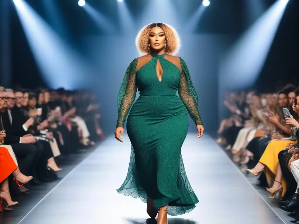 Desfile inclusivo y vibrante celebra diversidad en la moda Desfile inclusivo con modelos de todas las formas y tallas, empoderando la diversidad en la moda