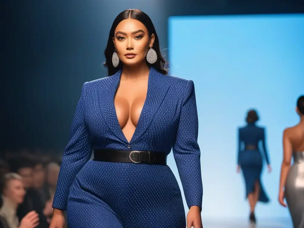 Desfile inclusivo y vibrante: modelos celebran diversidad con estilo Desfile inclusivo y vibrante de moda para todos, con modelos de diferentes tipos de cuerpo desfilando con confianza
