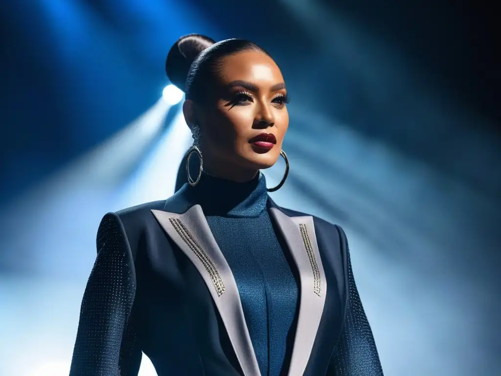 Desfile inclusivo: moda diversa en ciudad futurista Un desfile inclusivo y vibrante con modelos de todas las edades, tallas y etnias en diseños vanguardistas