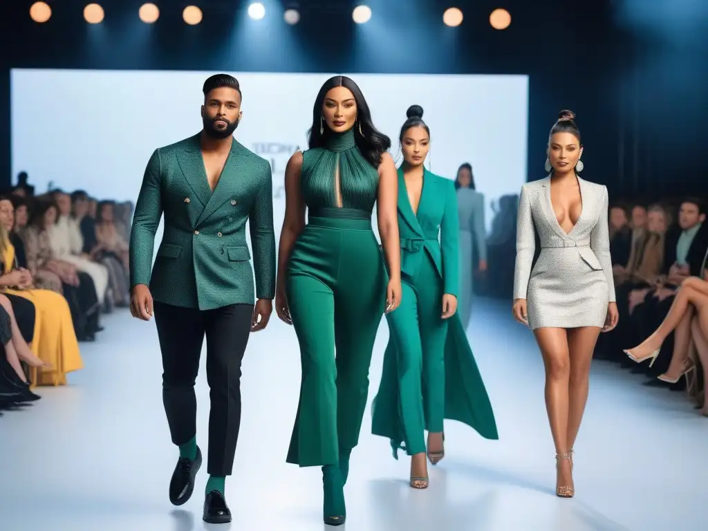 Desfile inclusivo de moda adaptativa: Celebrando la diversidad con estilo Desfile de moda adaptativa para amputados en pasarela con diversidad y empoderamiento