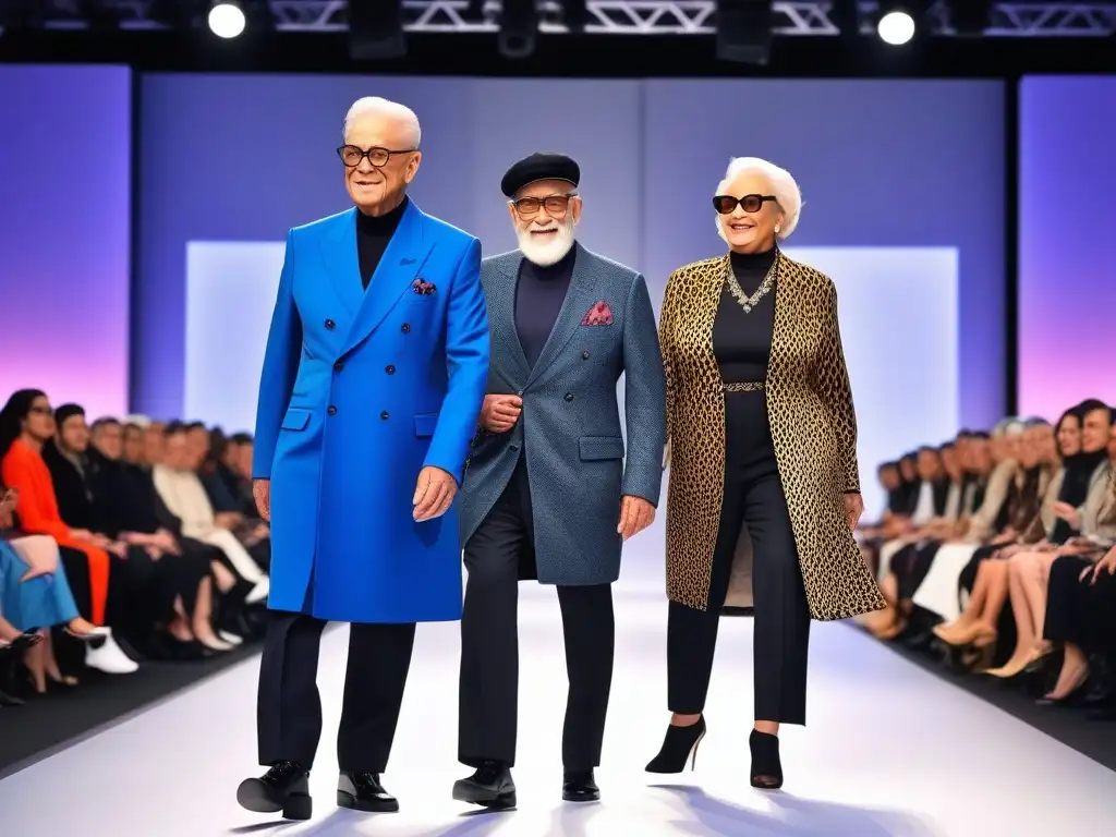 Moda adaptativa: Seniors elegantes y empoderados desfilan en la pasarela Desfile de moda adaptativa para todos: seniors empoderados lucen prendas innovadoras y elegantes en la pasarela