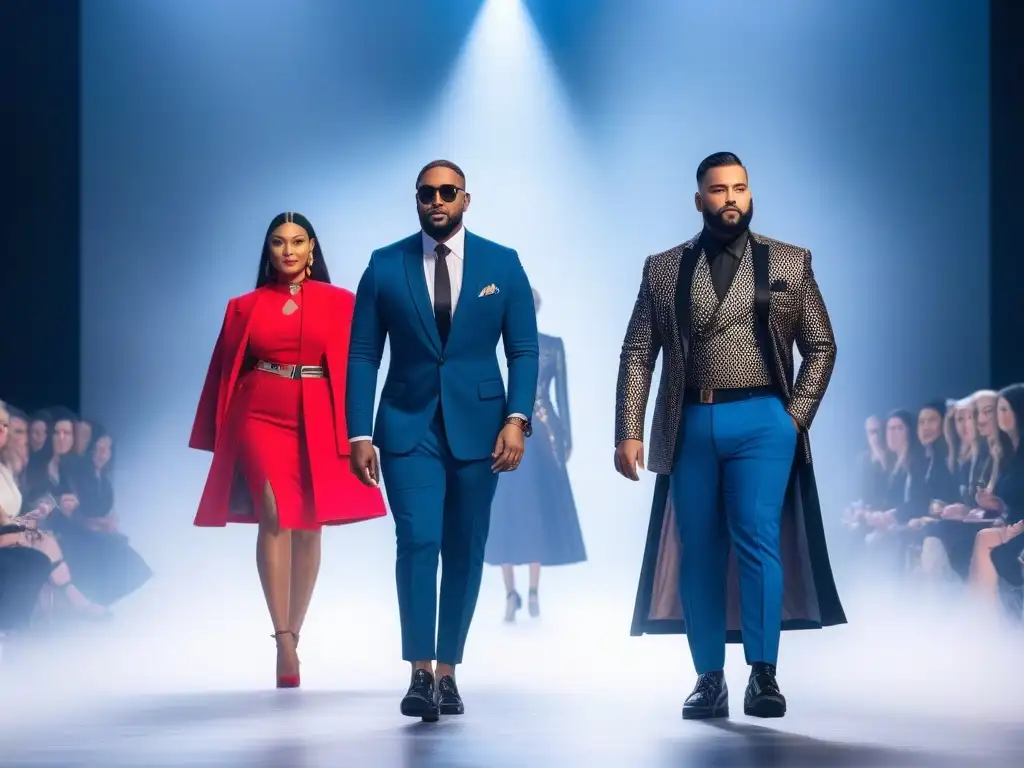 Desfile de moda inclusivo: empoderamiento y estilo adaptativo Desfile de moda adaptativa con personas diversas mostrando estilo y empoderamiento